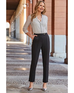 Black Tailored Trousers With Pockets
