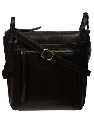 'Orla' Black Leather Shoulder Bag