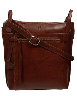'Orla' Conker Brown Leather Shoulder Bag
