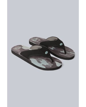 'Jekyl' Men's Flip Flops with Soft Padded Upper straps Slip-on Beach Sandals Outdoors Grey