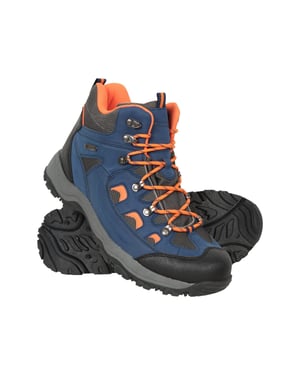 'Adventurer' Men's IsoDry Boots Cushioned Footbed Breathable Waterproof Hiking Shoes Medium Blue