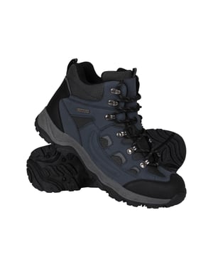 'Adventurer' Men's IsoDry Boots Cushioned Footbed Breathable Waterproof Hiking Shoes Navy
