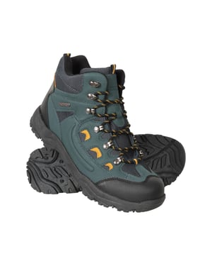 'Adventurer' Men's IsoDry Boots Cushioned Footbed Breathable Waterproof Hiking Shoes Blue