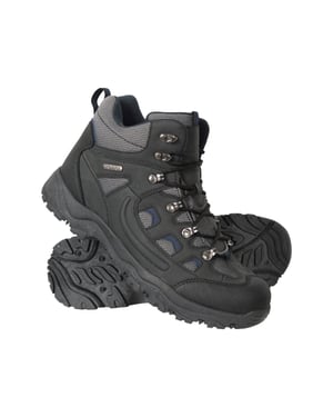 'Adventurer' Men's IsoDry Boots Cushioned Footbed Breathable Waterproof Hiking Shoes Black