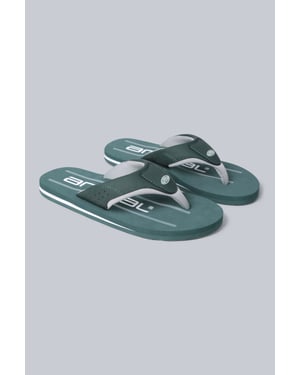 'Jekyl' Men's Flip Flops Lightweight Slip-on Sandals with Soft Padded Upper Straps Khaki