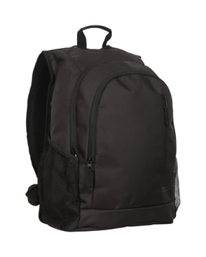 'Fawkes' Rucksack with Multiple Pockets Adjustable Shoulder Straps Everyday Backpack Black