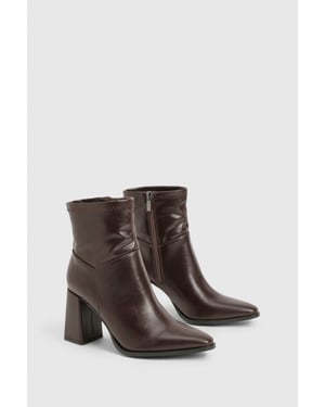 Sock Flared Heel Ankle Boots