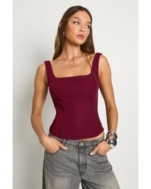 Structured Crepe Corset Top
