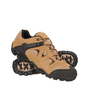 'Curlews' Men's Walking Shoes Rubber Outsole Waterproof Everyday Footwear Beige