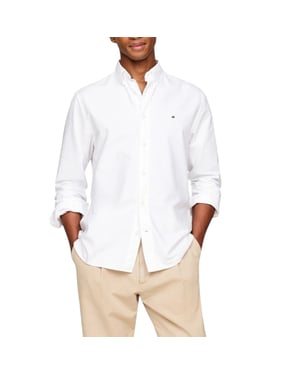 TOMMY HILFIGER Mens Shirts Slim Fit Oxford Long Sleeve Casual Cotton Formal Top