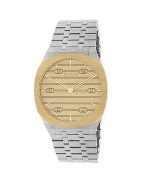 Gucci YA163403 25H 34mm Unisex Quartz Watch in Gold