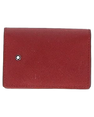 Montblanc Flap Cardhouder in Rood Kalfsleer