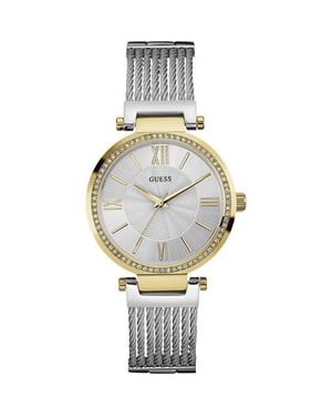 Elegant Guess W0638L7 Soho Quartz Crystal Ladies Watch with Silver Dial