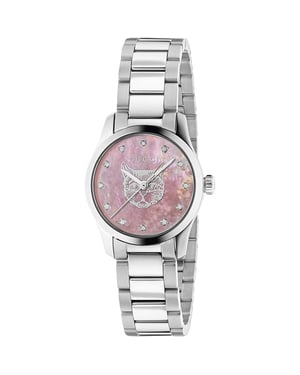 Gucci G-Timeless dameshorloge met roze parelmoer wijzerplaat - YA1265025
