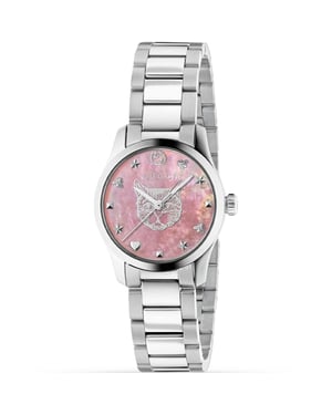 Gucci G-Timeless dameshorloge met roze wijzerplaat - 27mm Luxe uurwerk