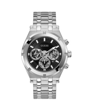 Guess GW0260G1 herenhorloge in roestvrij staal met zwarte wijzerplaat