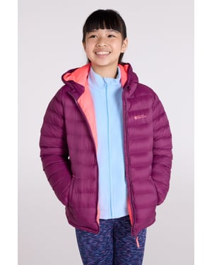 'Seasons' Kids Padded Jacket Water Resistant Outdoors Winter Rain Coat Berry
