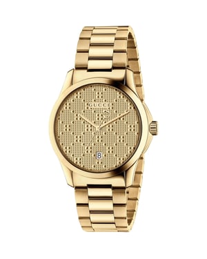 Gucci G-Timeless YA126461 Unisex horloge met geelgouden wijzerplaat