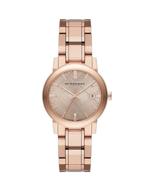 Elegant Burberry BU9135 Women's Watch in Brown Rose Gold Stainless Steel