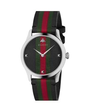 Gucci G-Timeless YA1264079 Men's Watch - Elegant Black Dial