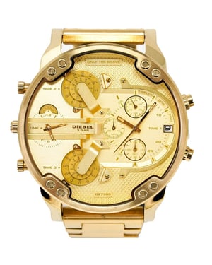 Diesel DZ7399 Mr Daddy 2.0 Geelgouden herenhorloge met chronograaf