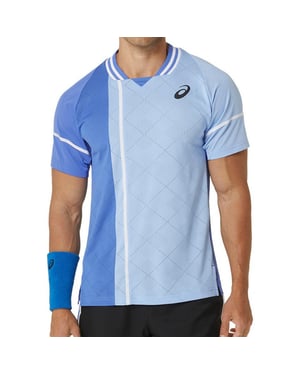 Asics Match Actibreeze Mens Blue Tennis Top