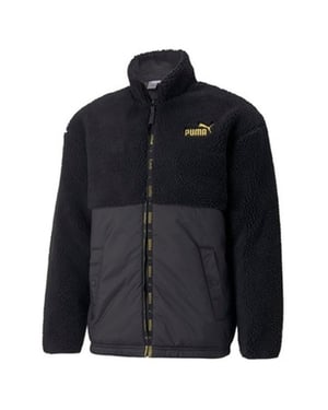 Puma Essentials+ Mens Black Sherpa Jacket