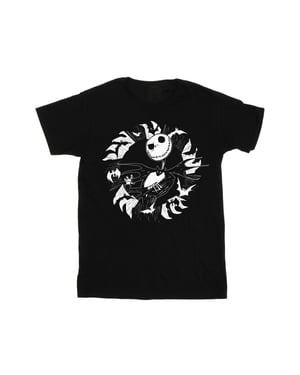 Disney Jongens Nightmare Before Christmas Jack Bat Circle T-Shirt (Zwart)