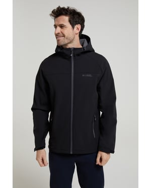 'Exodus' Men's Softshell Jacket Insulated Breathable Water Resistant Coat Black