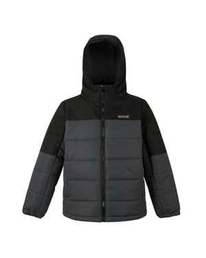 Regatta Lofthouse geïsoleerde jas voor kinderen/Kinderen (Zwart/Seal Grijs)