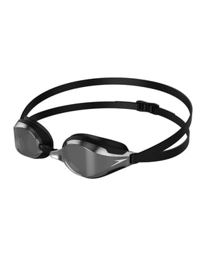 Speedo Unisex Fastskin Speedsocket 2 zwembril voor volwassenen (Zwart/Zilver)