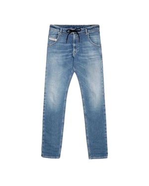 Diesel Mannen Krooley Y T Gepaste Jeans (Blauw)