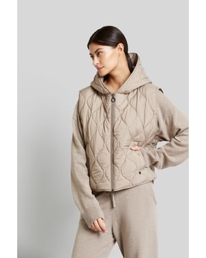 Bugatti Damen Gewatteerd vest met een recht en cropped silhouet