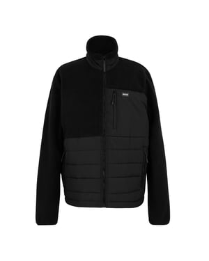 Regatta Mens Frankie Borg Full Zip Hybrid Jacket (Black)