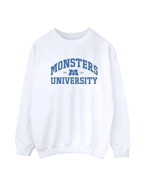 Disney Mens Monsters University Logo Sweatshirt (Vit)