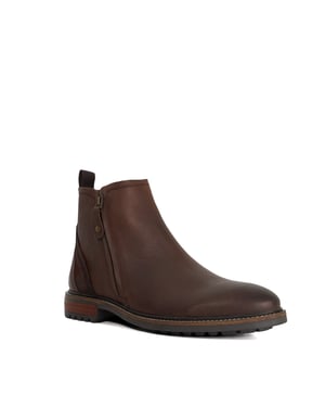 Dune Mens Cian - Leather Zip Detail Ankle Boots