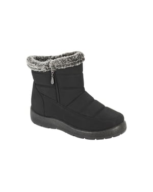 Boulevard Warmlined Womens Ankle Boots (Wide Fit)