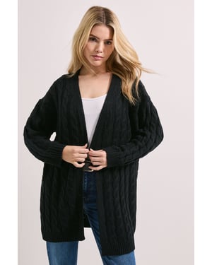 Chunky Longline Multi Cable Cardigan