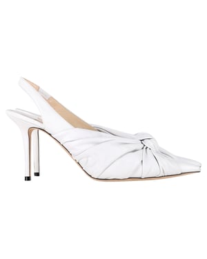 Jimmy Choo Annabell Slingback Sandals in White Leather