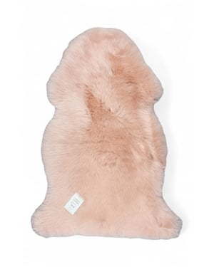 Äkta rosa fårskinn, naturligt silkeslent mjukt och fluffigt ullmatta