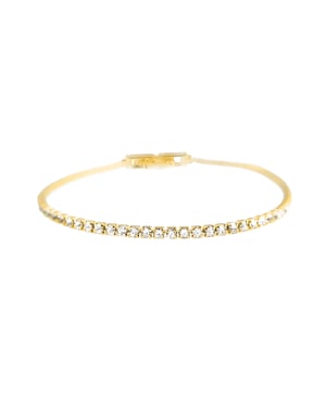 Luxenter Briljant Zirkonia armband afgewerkt in 18K geel goud - Kayla