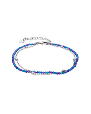 Luxenter Armband met Paars Kristal zilver afwerking - Miwa