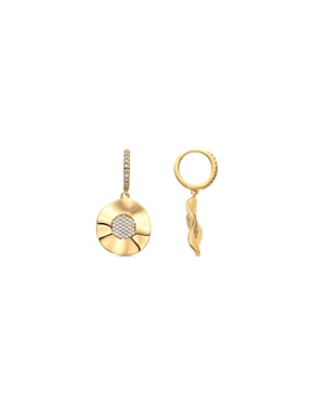 Luxenter Oorbellen met Glimmende Zirkonia 18k goud afwerking - Delim