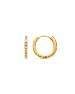 Luxenter Oorbellen met Glimmende Zirkonia 18K goud afwerking - Ariuk