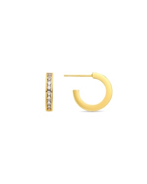 Luxenter Oorbellen met Glimmende Zirkonia 18k goud afwerking - Daver