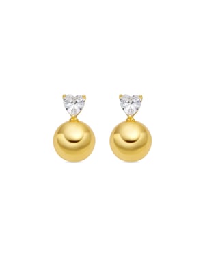 Luxenter Oorbellen met Glimmende Zirkonia 18k goud afwerking - Miora