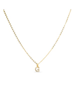 Luxenter Halsband med Glittrande Zirkonia 18k Guld Finish - Alfabet