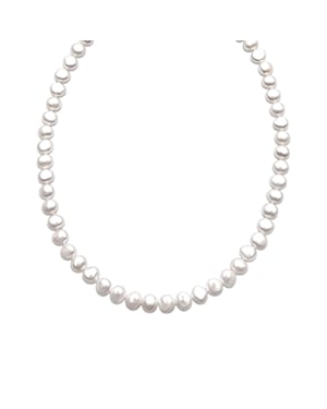 Luxenter Sterling Zilver 925 collier met witte parel afgewerkt in 18K geelgoud - Kipepeo