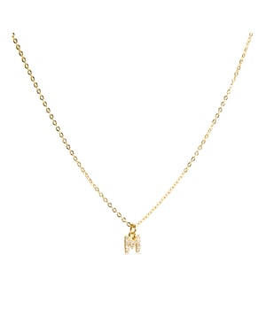 Luxenter Halsband med Glänsande Zirkon 18k guld finish - Alfabet