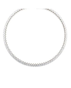 Luxenter Halsband med Skinande Zirkonia i silverfinish - Comega